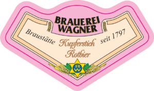 Brauerei Wagner Kupferstich Rotbier Label